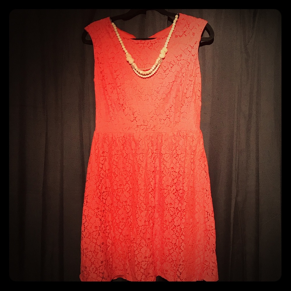 Sleeveless Coral Dress